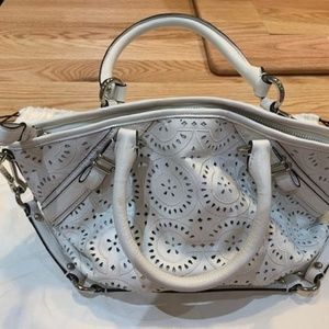 Coach Off White Eyelet Bag